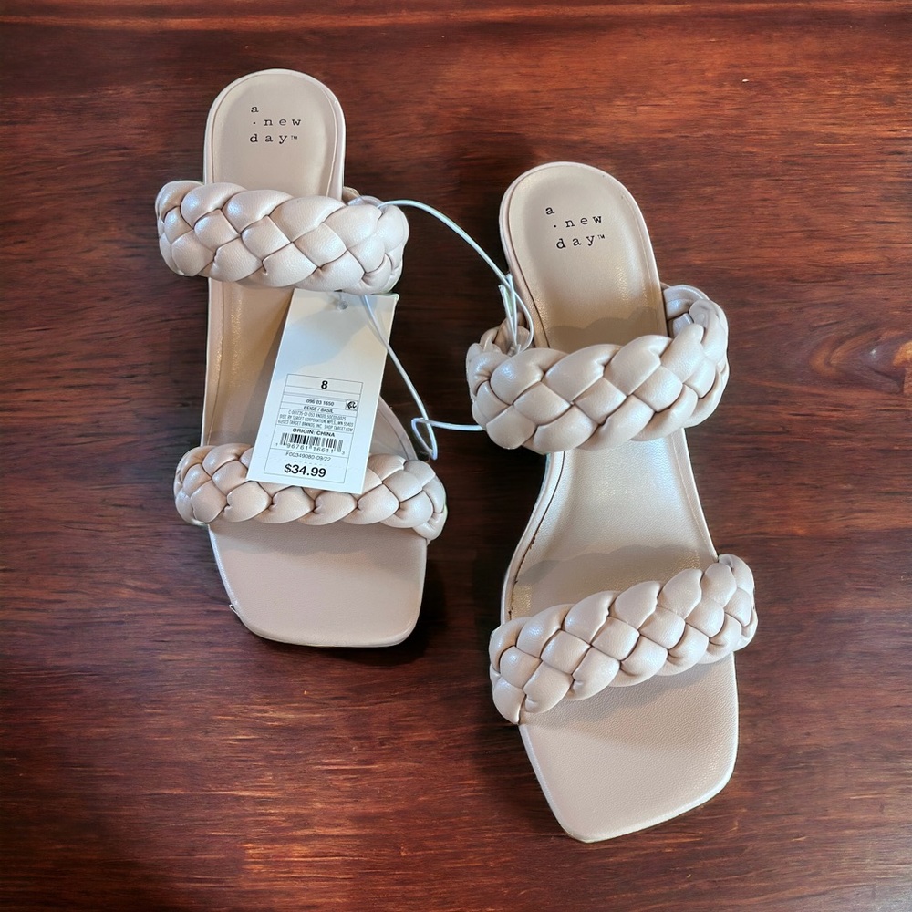 NEW Basil Braided Mule Heels